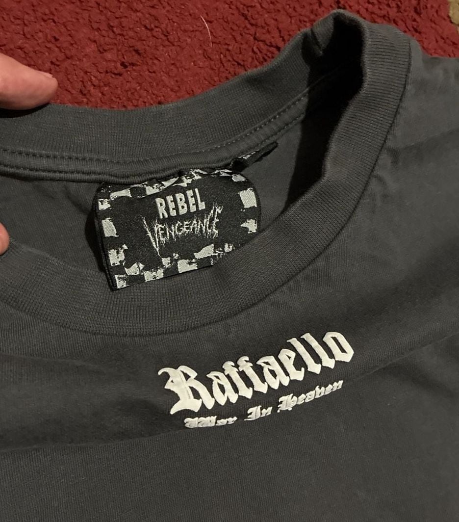 Rebel Vengeance Raffaello War In Heaven T-Shirt Size S Gray Graphic Tee 4