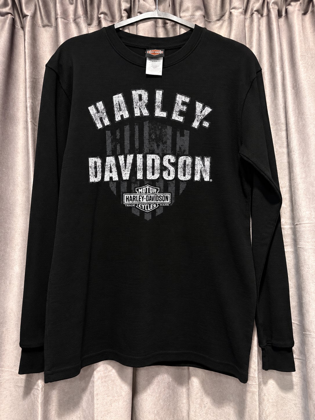 Harley Davidson Long Sleeve Thermal Shirt Size M Black Appalachian PA 2