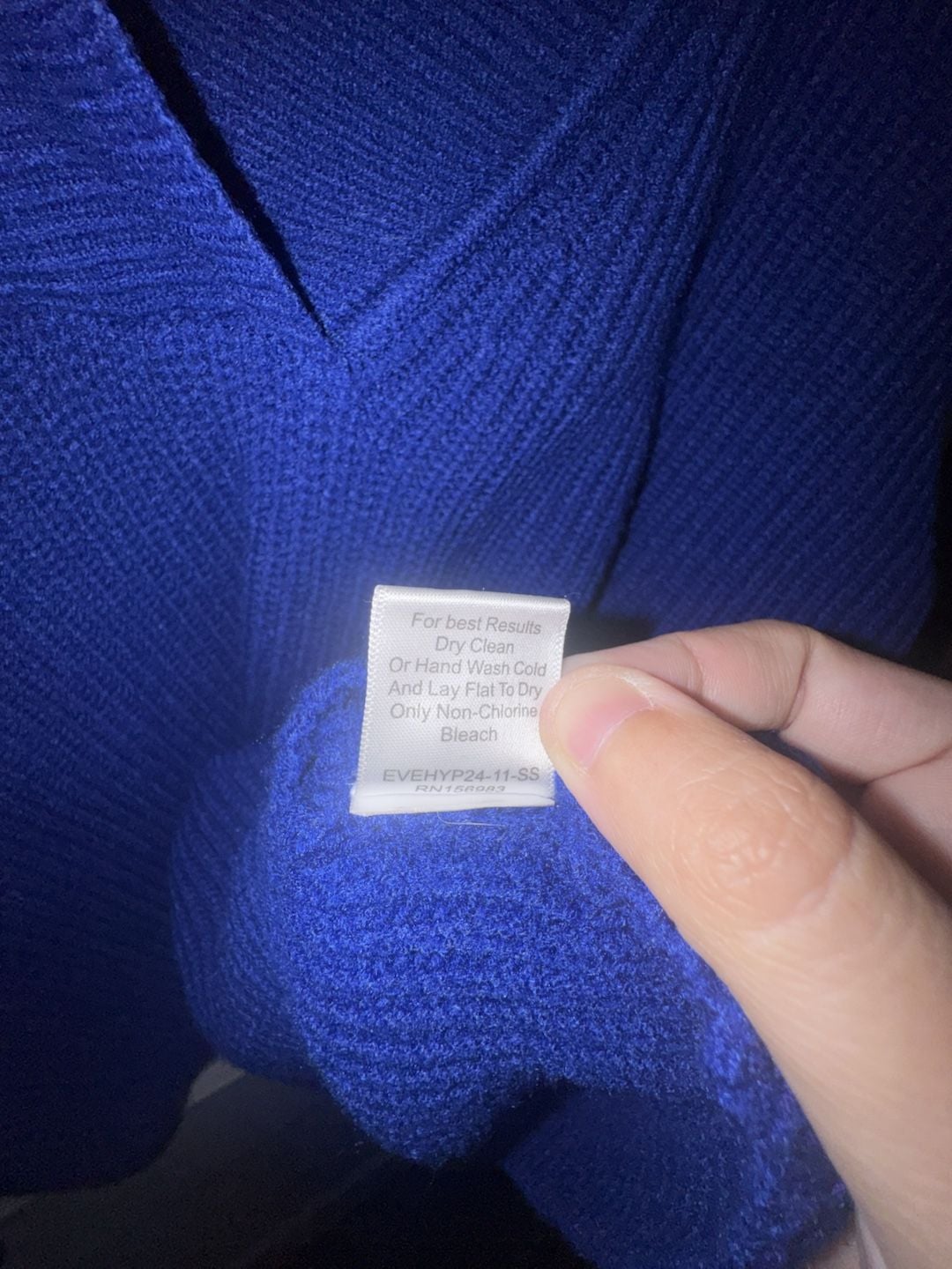 Evereve V-Neck Sweater Size XS Blue Ribbed Knit Pullover 6