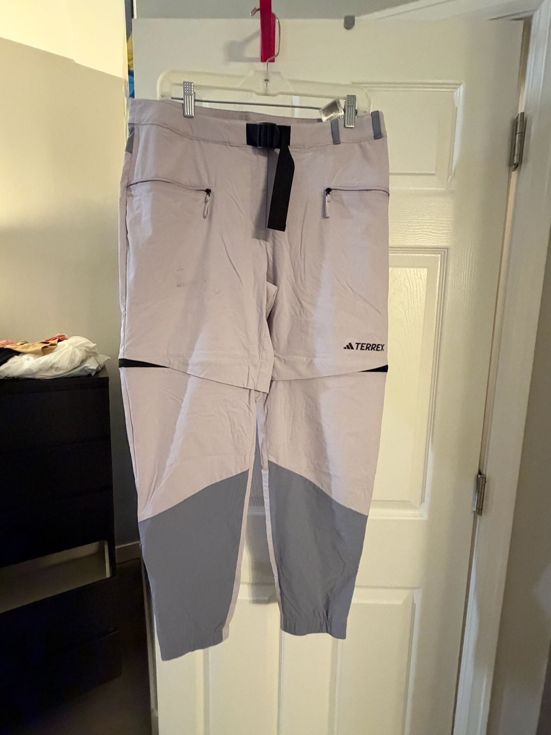 Adidas Terrex Utilitas Hiking Zip-Off Pants Purple 2