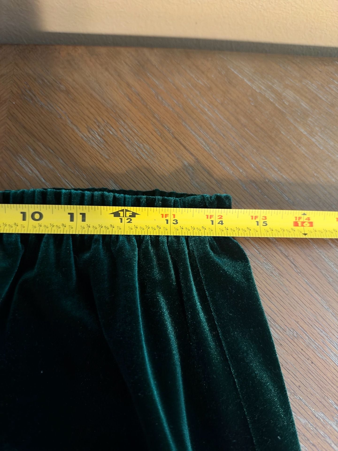 Women’s XL Green Velvet Maxi Skirt Stretch Elastic Waist Holiday Y2K 4