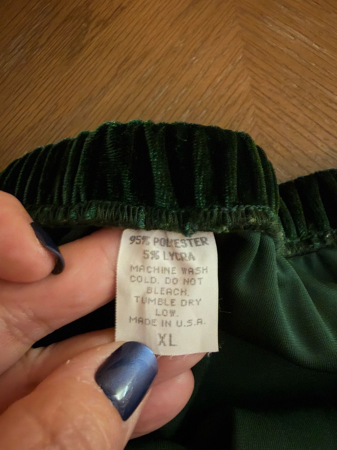 Women’s XL Green Velvet Maxi Skirt Stretch Elastic Waist Holiday Y2K 5