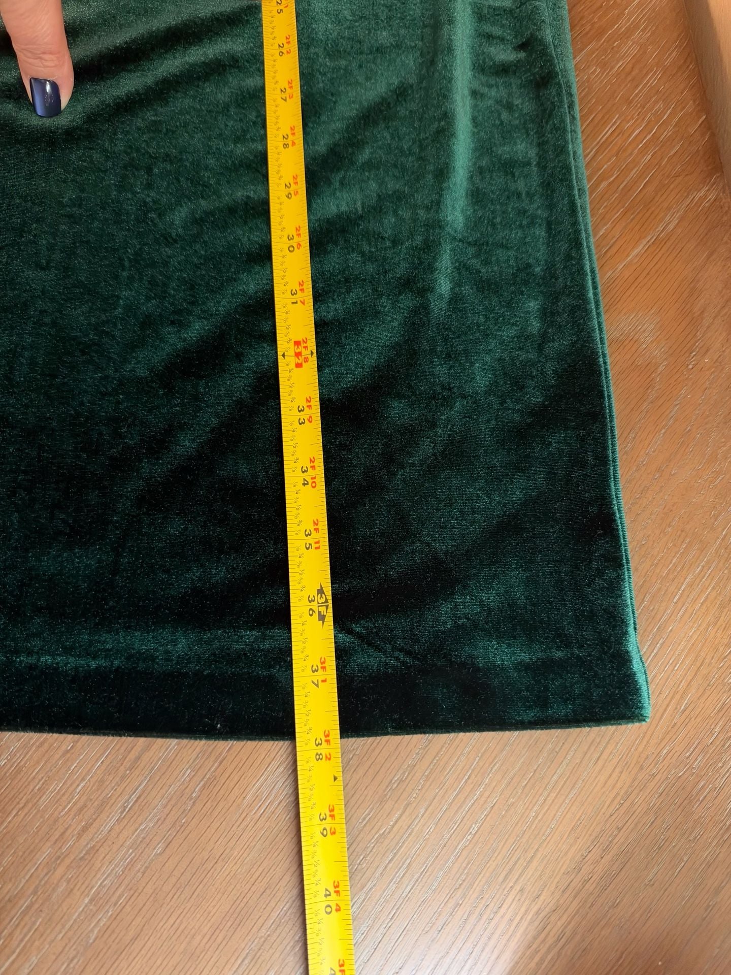 Women’s XL Green Velvet Maxi Skirt Stretch Elastic Waist Holiday Y2K 6