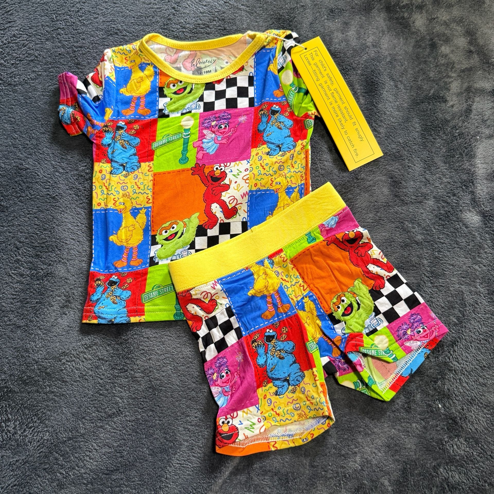 Weiwei Sesame Street Size 12-18M Bamboo Pj Set 1