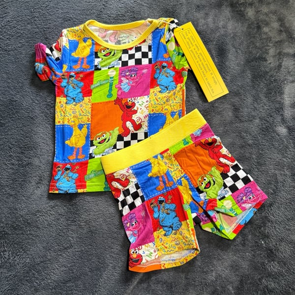 Weiwei Sesame Street Size 12-18M Bamboo Pj Set