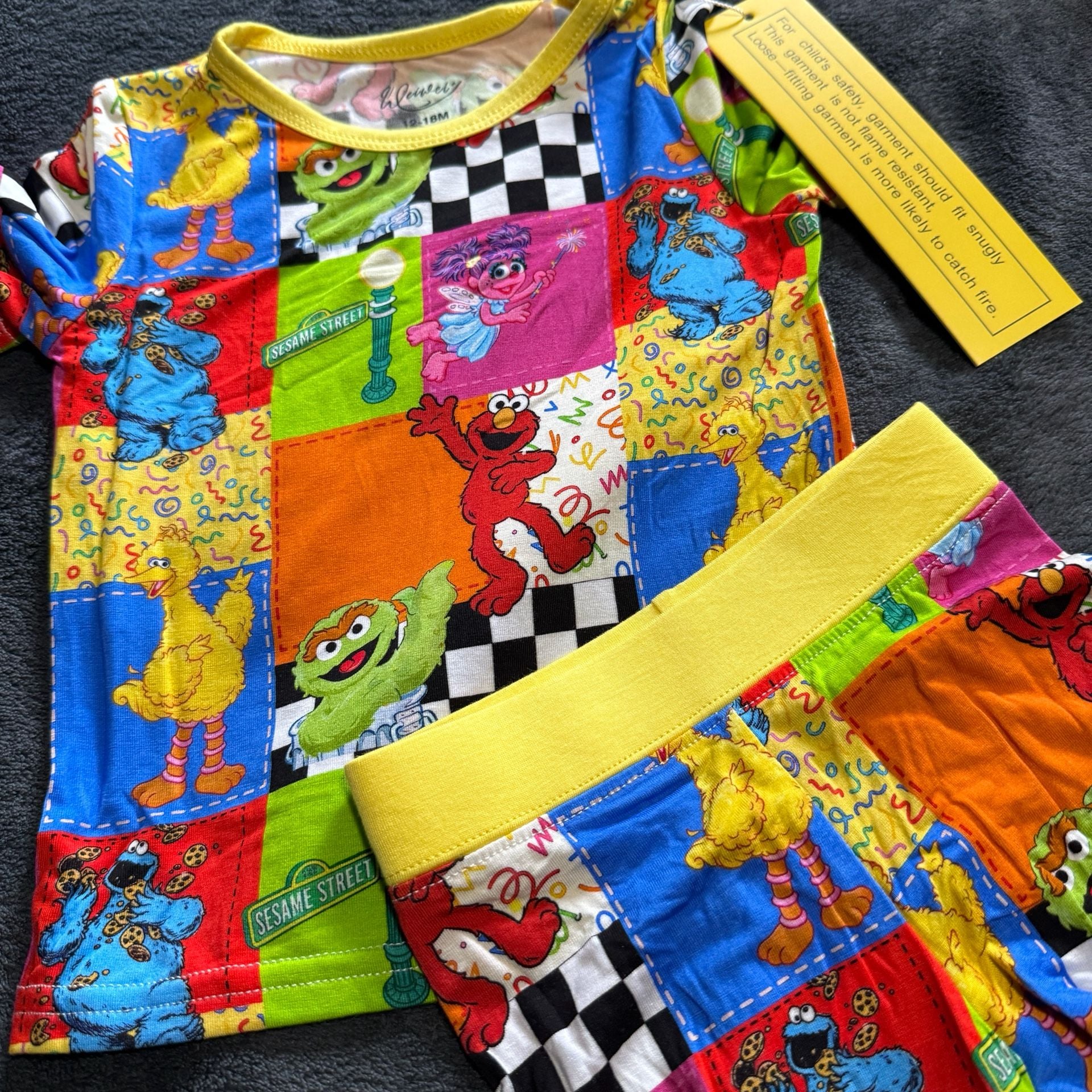 Weiwei Sesame Street Size 12-18M Bamboo Pj Set 2