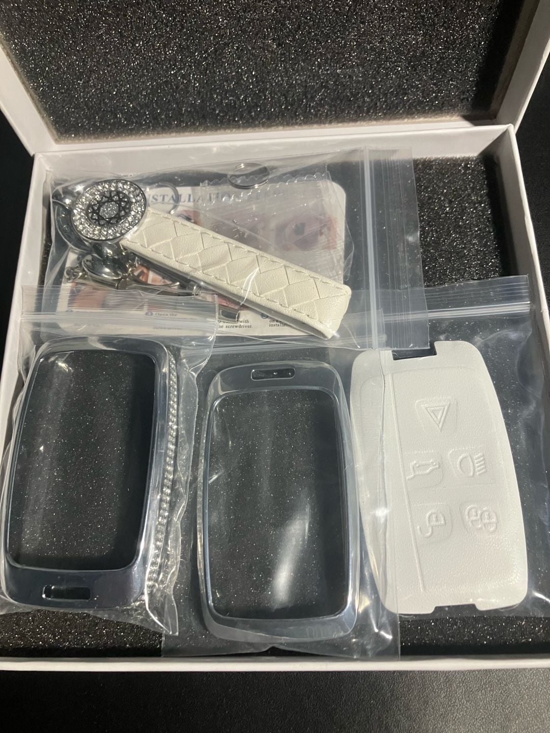SHANGCHONG Land Rover Key Fob Case Cover White | Open Box/New 1