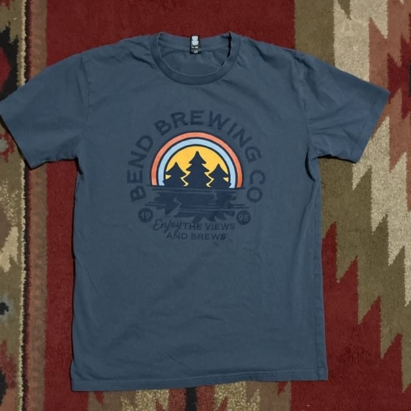 AS Colour Bend Brewing Co Staple T-Shirt Size M Blue Graphic