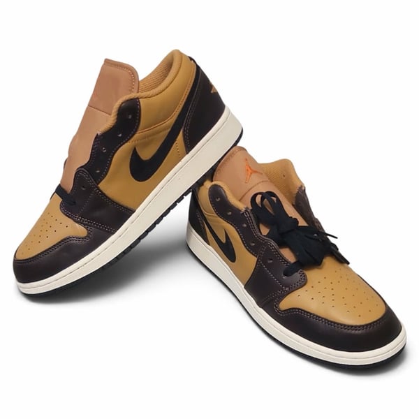 New Nike Air Jordan 1 Low SE 'Flax Baroque Brown HQ3603 201 7 Youth 8.5 Women’s 