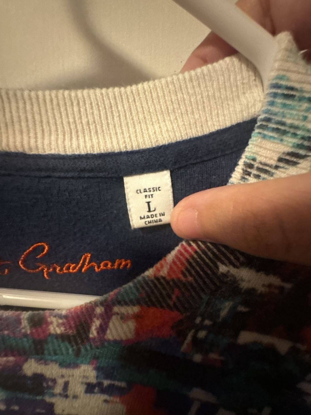 Robert Graham Long Sleeve Sweater Size L Multicolor Abstract Print 4