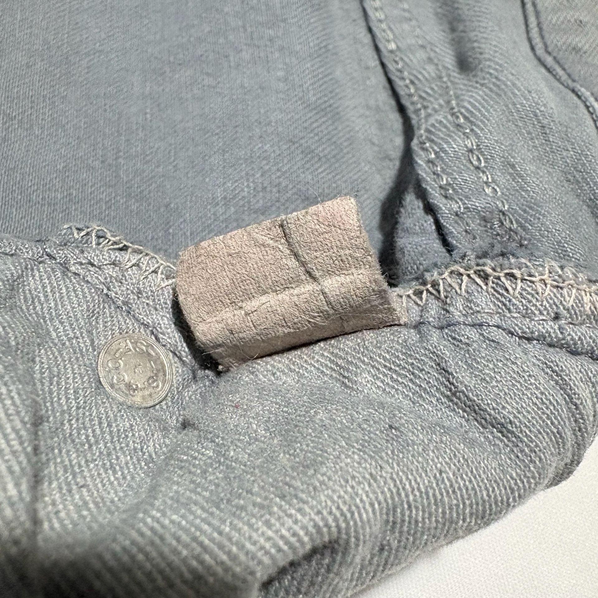 Vtg 90s Levis 501 Gray Button Fly Jeans Made in USA Faded Grunge 28x28 Raw Hem
 13