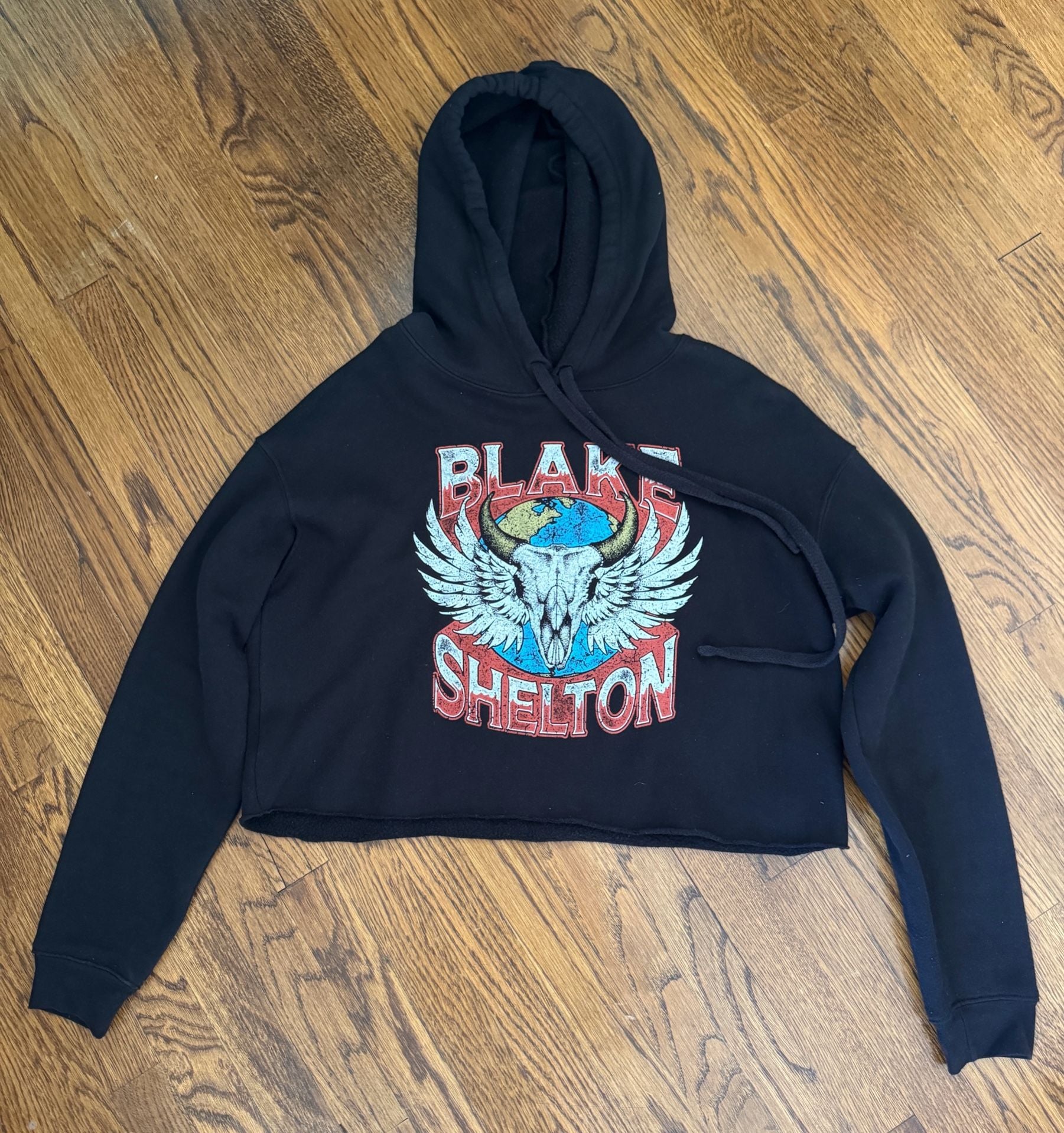 Bella + Canvas Blake Shelton Friends & Heroes Crop Hoodie Size M 2