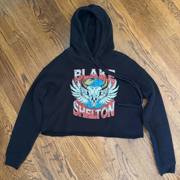 Bella + Canvas Blake Shelton Friends & Heroes Crop Hoodie Size M