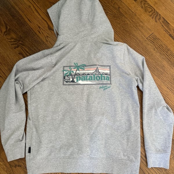 Patagonia Pataloha Haleiwa Hawaii Hoodie Gray Heather