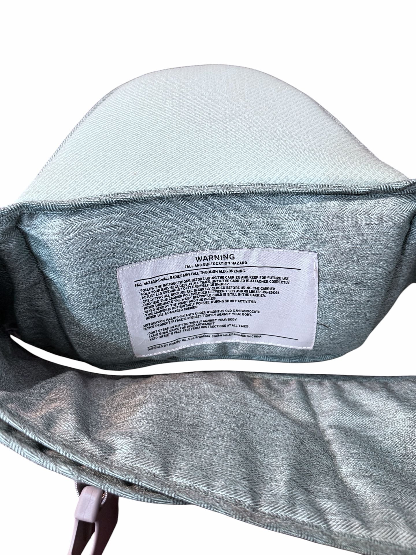 Hipbaby Baby Hip Seat Carrier Gray Herringbone 3