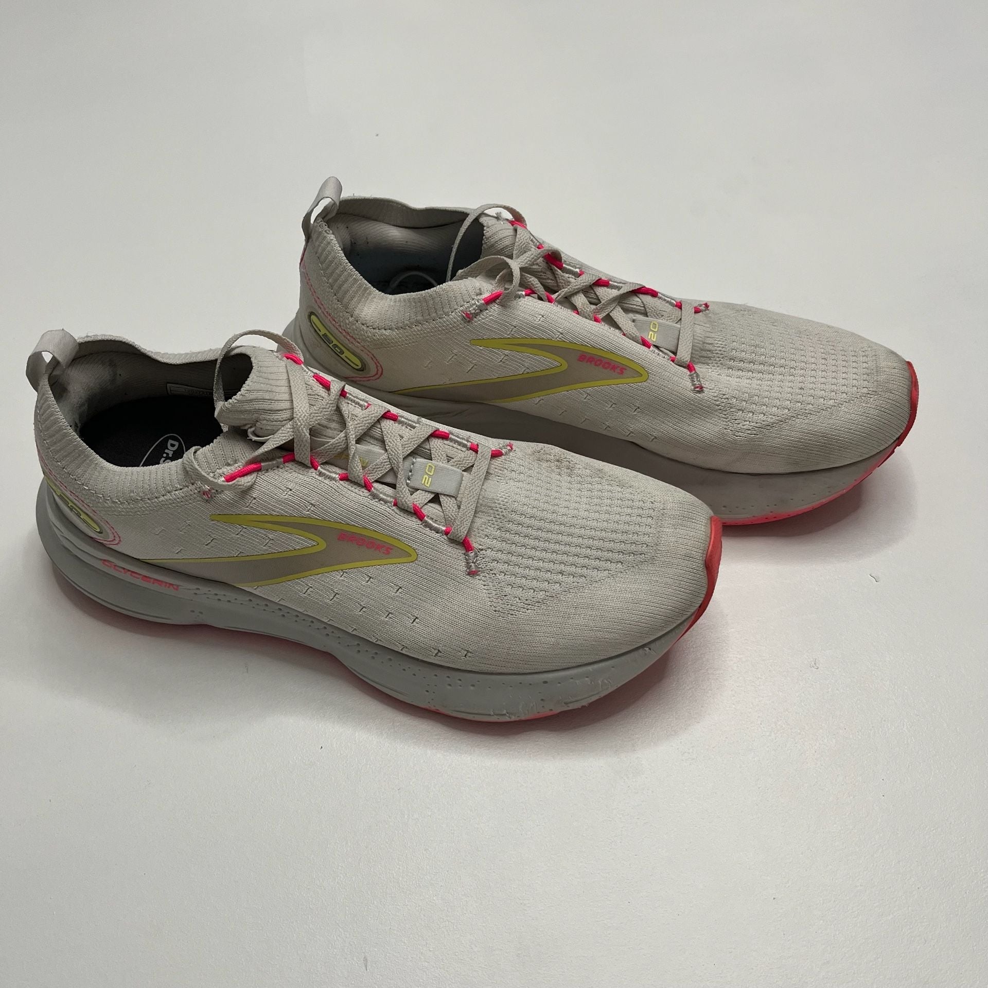 Brooks Glycerin StealthFit 20 Gray Pink Running Shoes 3