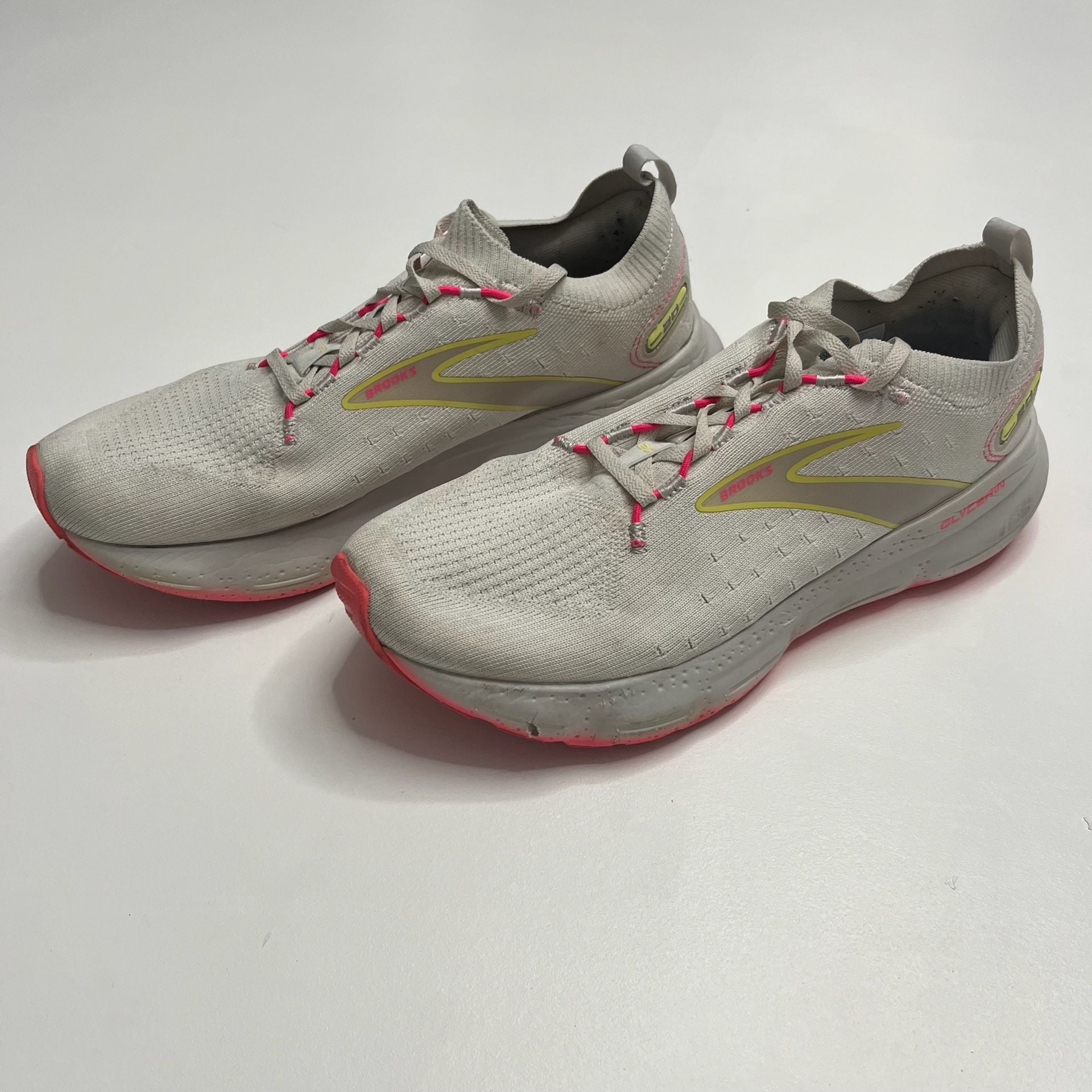 Brooks Glycerin StealthFit 20 Gray Pink Running Shoes 5