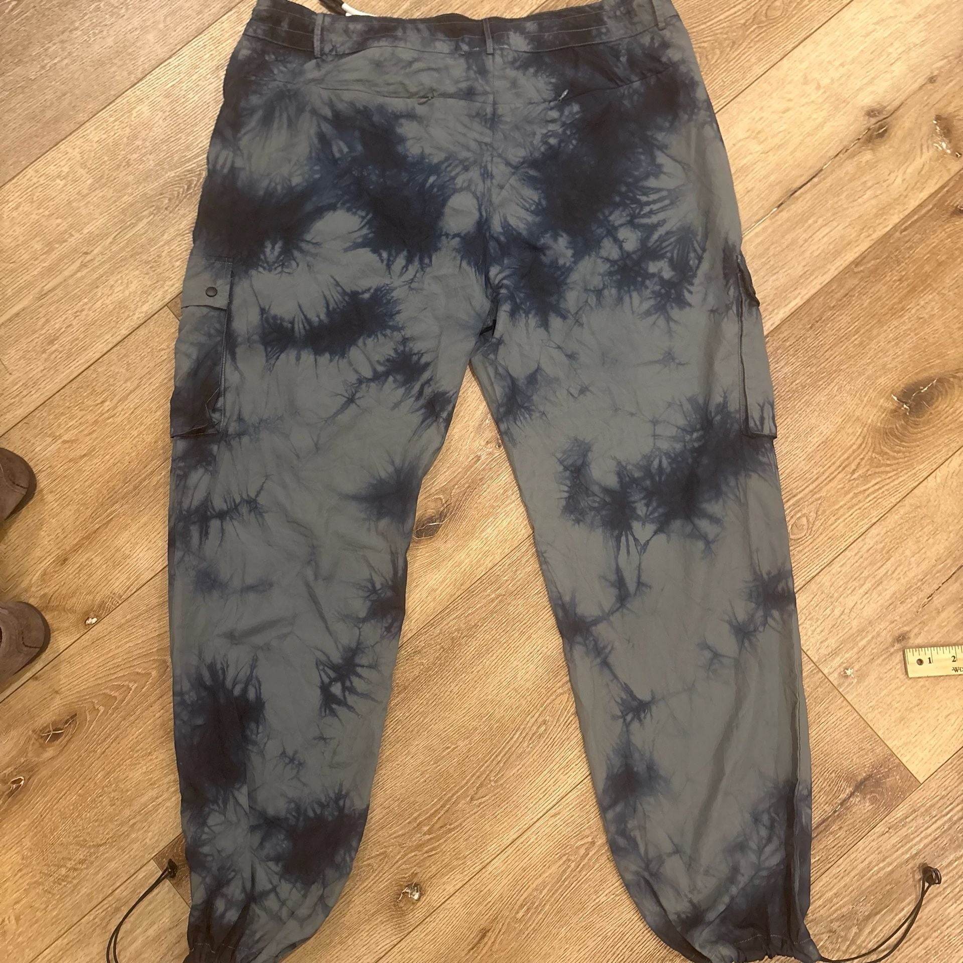 Soleboy Acid Wash Tie Dye Cargo Pants Men 2XL Nylon Gorpcore Streetwear Tactical 14