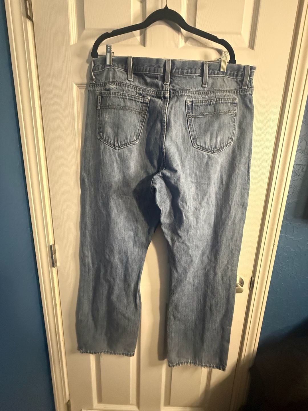 Cinch Men’s 38x32 Distressed Relaxed Jeans Light Wash Western Cowboy Denim 4