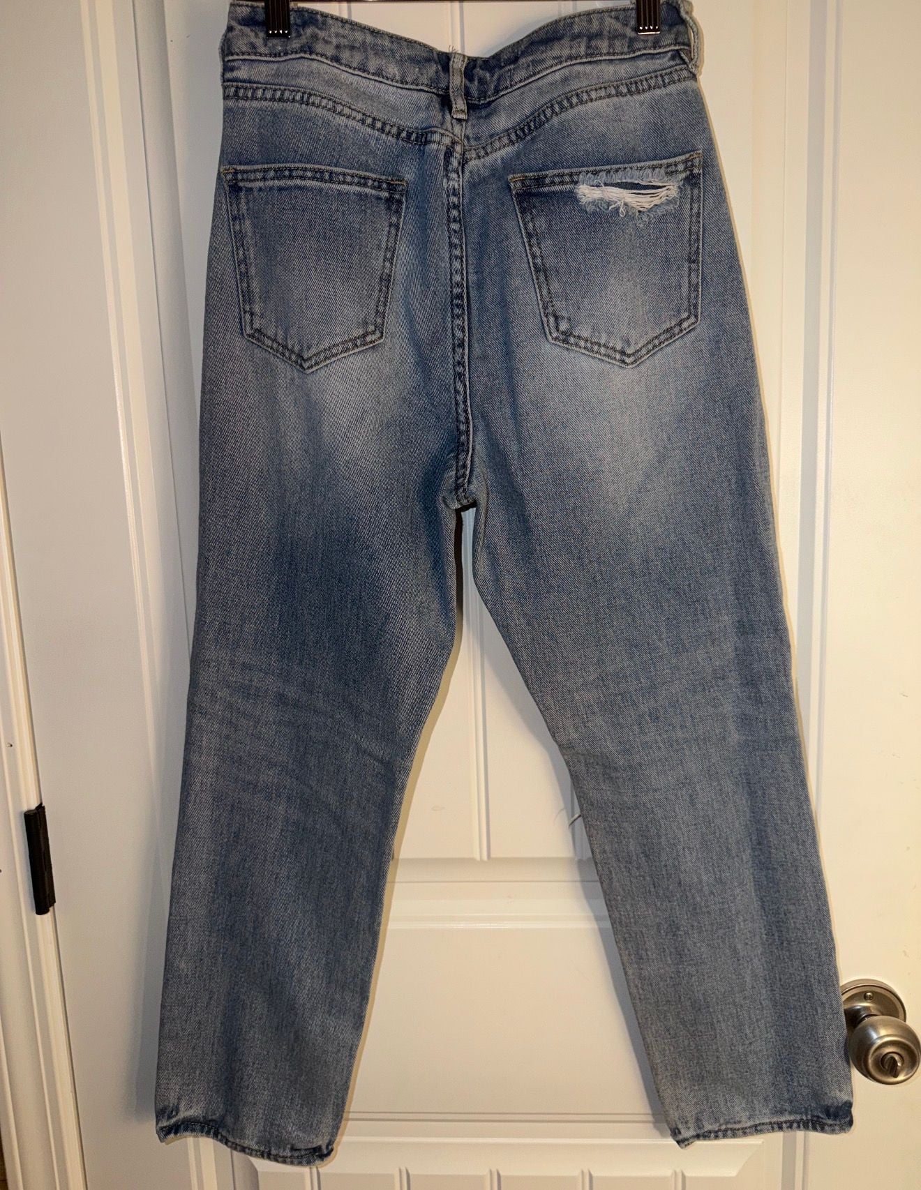 PacSun Distressed Straight Leg Jeans Blue Denim 7