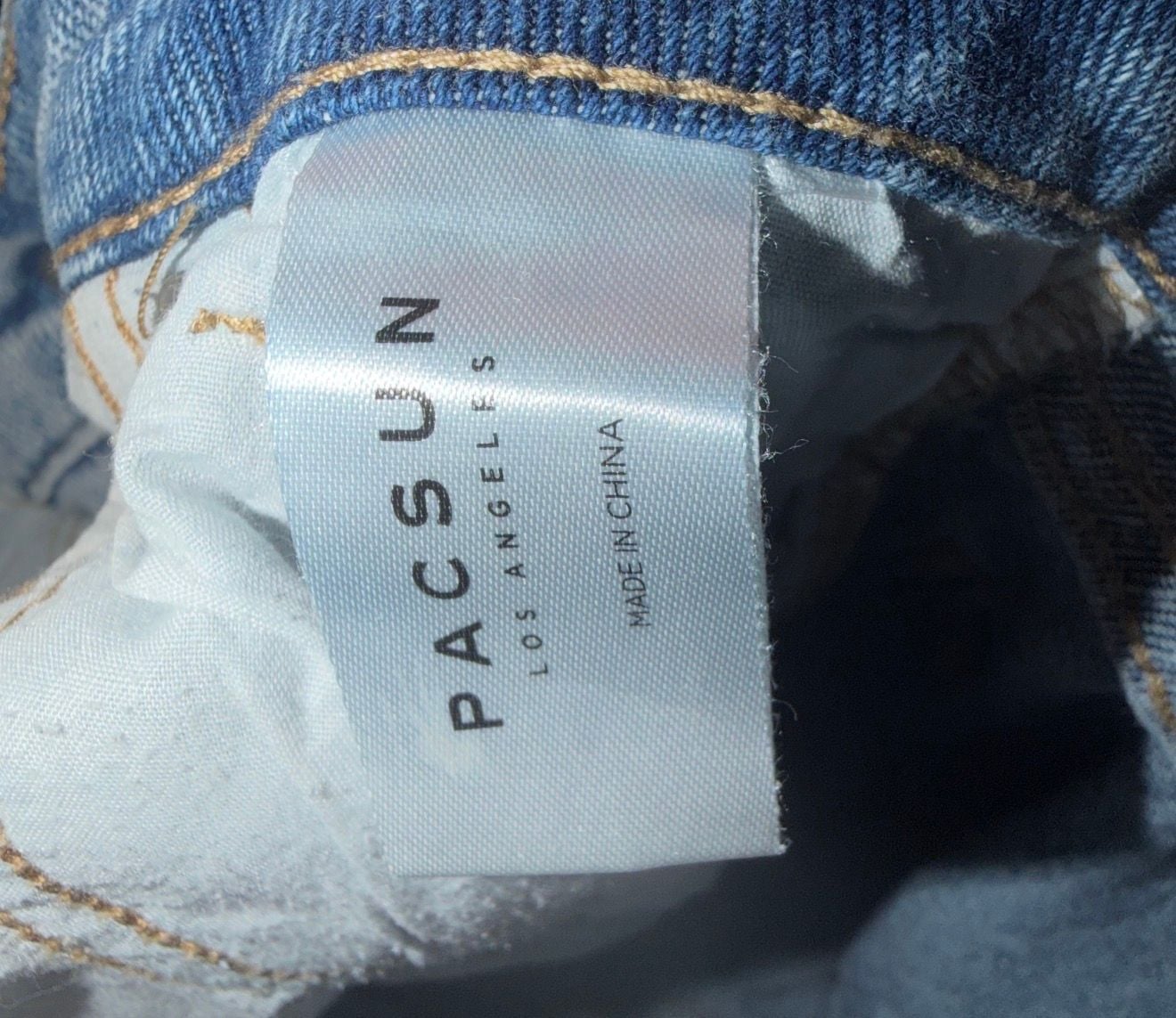 PacSun Distressed Straight Leg Jeans Blue Denim 8