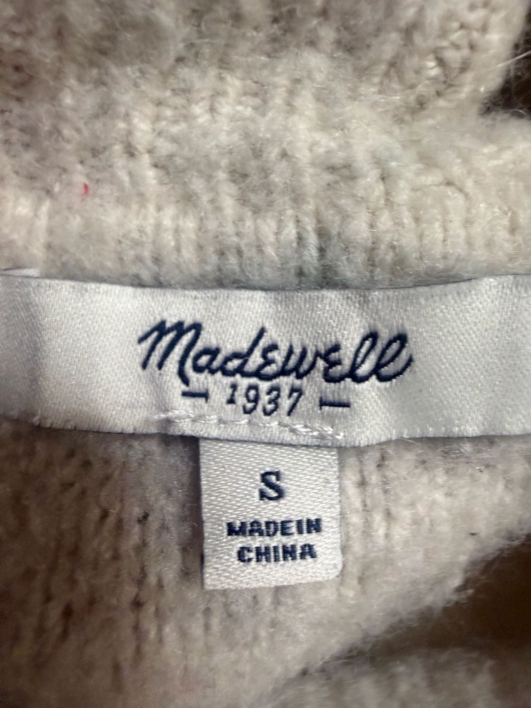 Madewell Snowglobe Bobble Turtleneck Sweater Size S Ivory Pom Pom 6