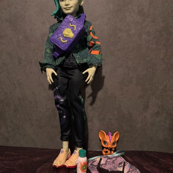 Monster High Deuce Gorgon G3 Doll with Outfit Pet & Accessories Mattel