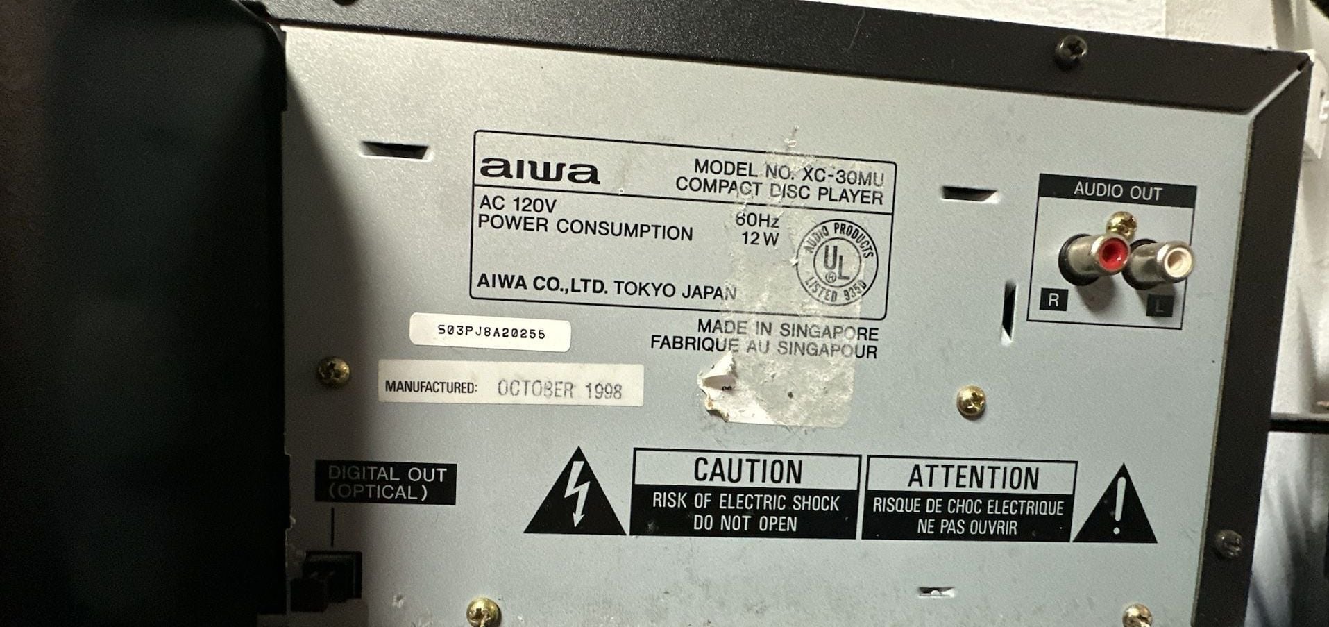 Aiwa XC-30M 5-Disc Rotary CD Player 11