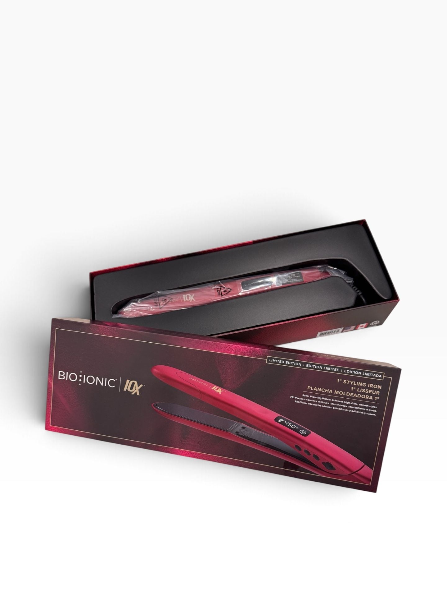 Bio Ionic 10X Styling Iron 1 Inch Velvet Rouge Limited Edition 3