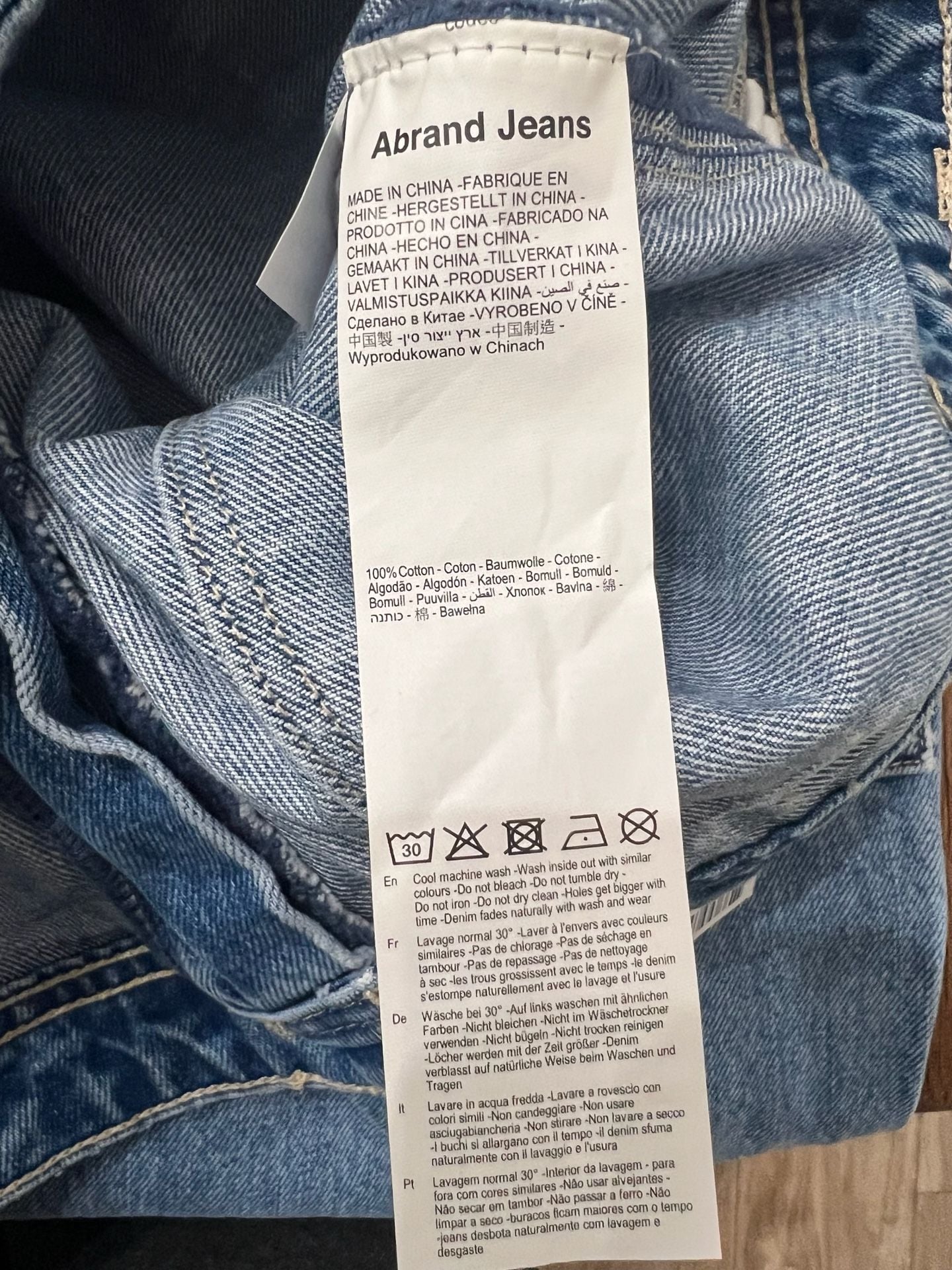 Abrand A 99 Baggy Cargo Jean  W30 Size 12  7