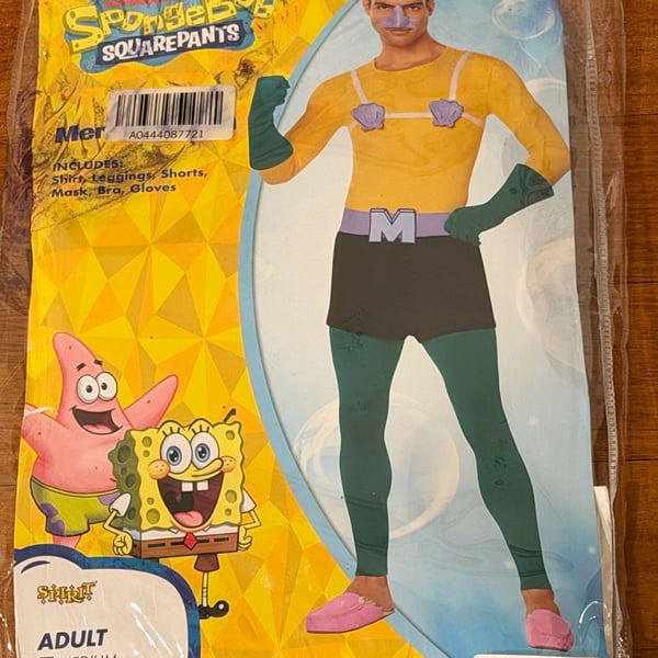Spirit Halloween SpongeBob SquarePants Mermaid Man Costume Size Medium
