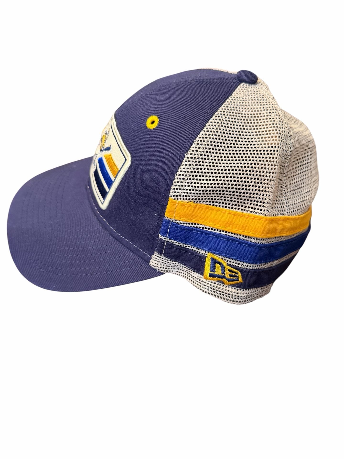 New Era Milwaukee Brewers 9FORTY Trucker Snapback Hat One Size Blue 4