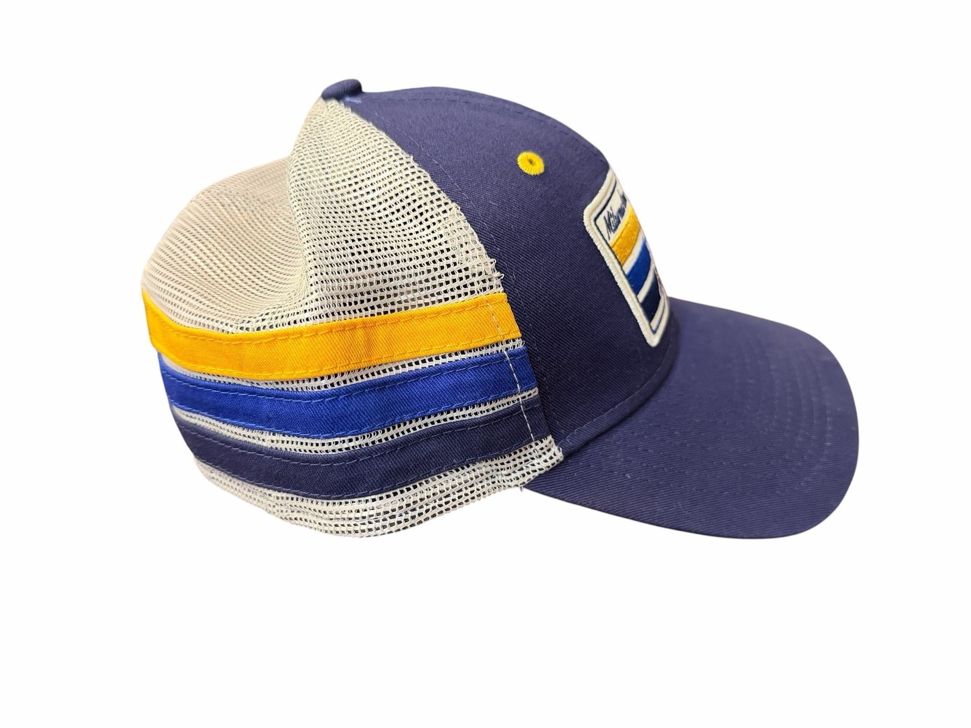 New Era Milwaukee Brewers 9FORTY Trucker Snapback Hat One Size Blue 6