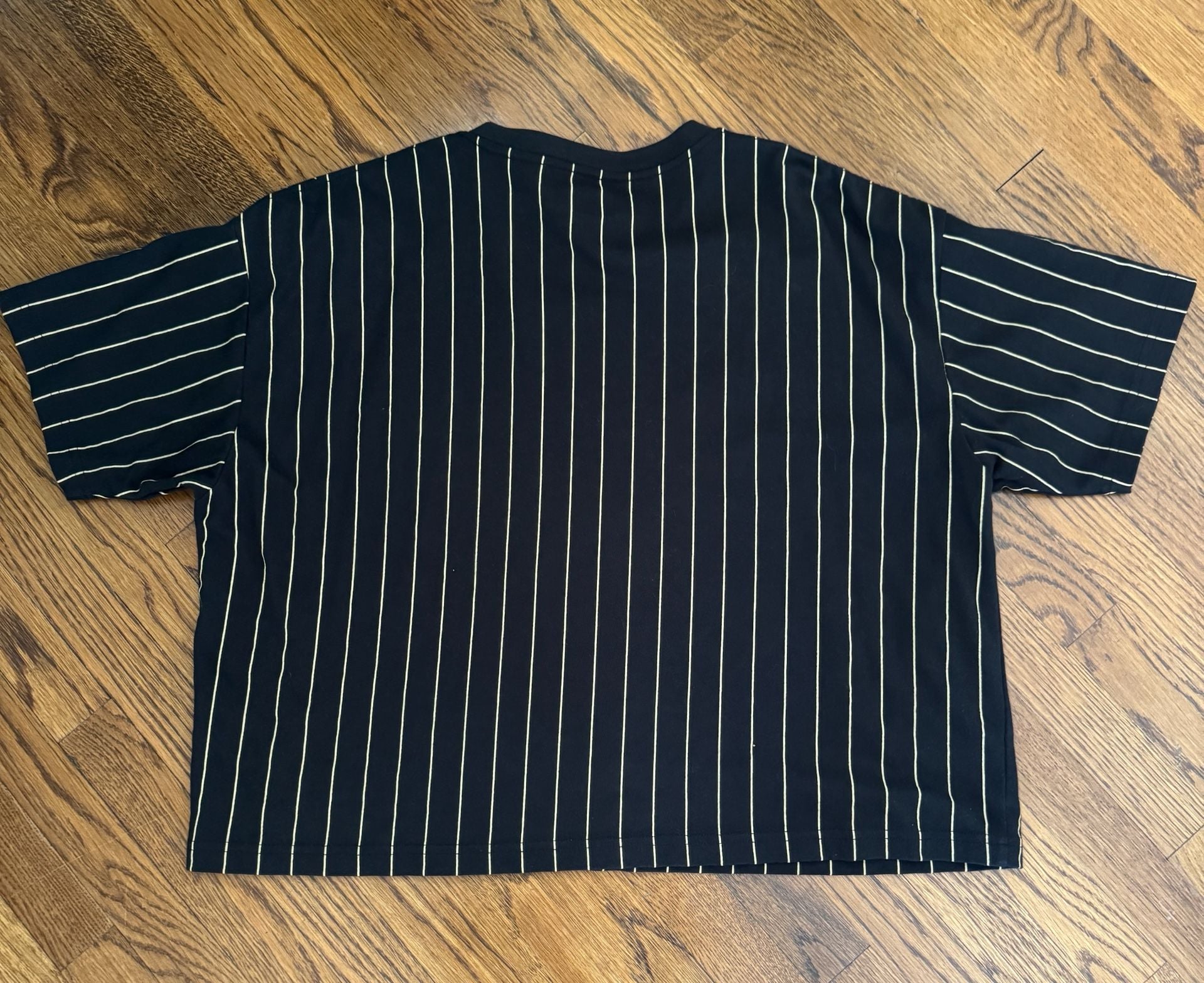 New Era MiLB Charlotte Knights Pinstripe T-Shirt Size XL Black 3