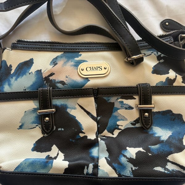 Chaps Floral Print Crossbody Shoulder Bag Purse