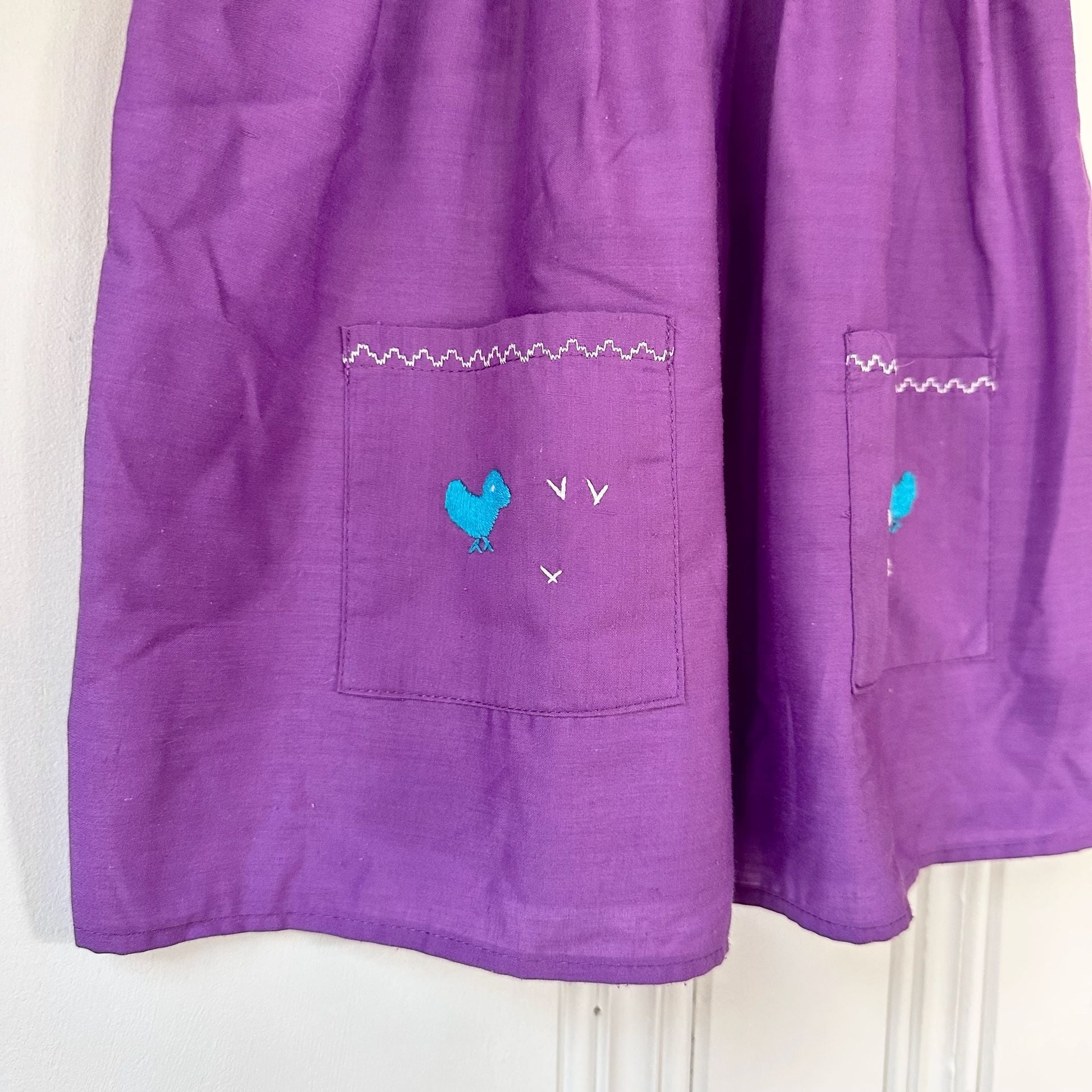 Girl's Embroidered Sleeveless Mumu Dress in Purple from Mexico, size 4T 7