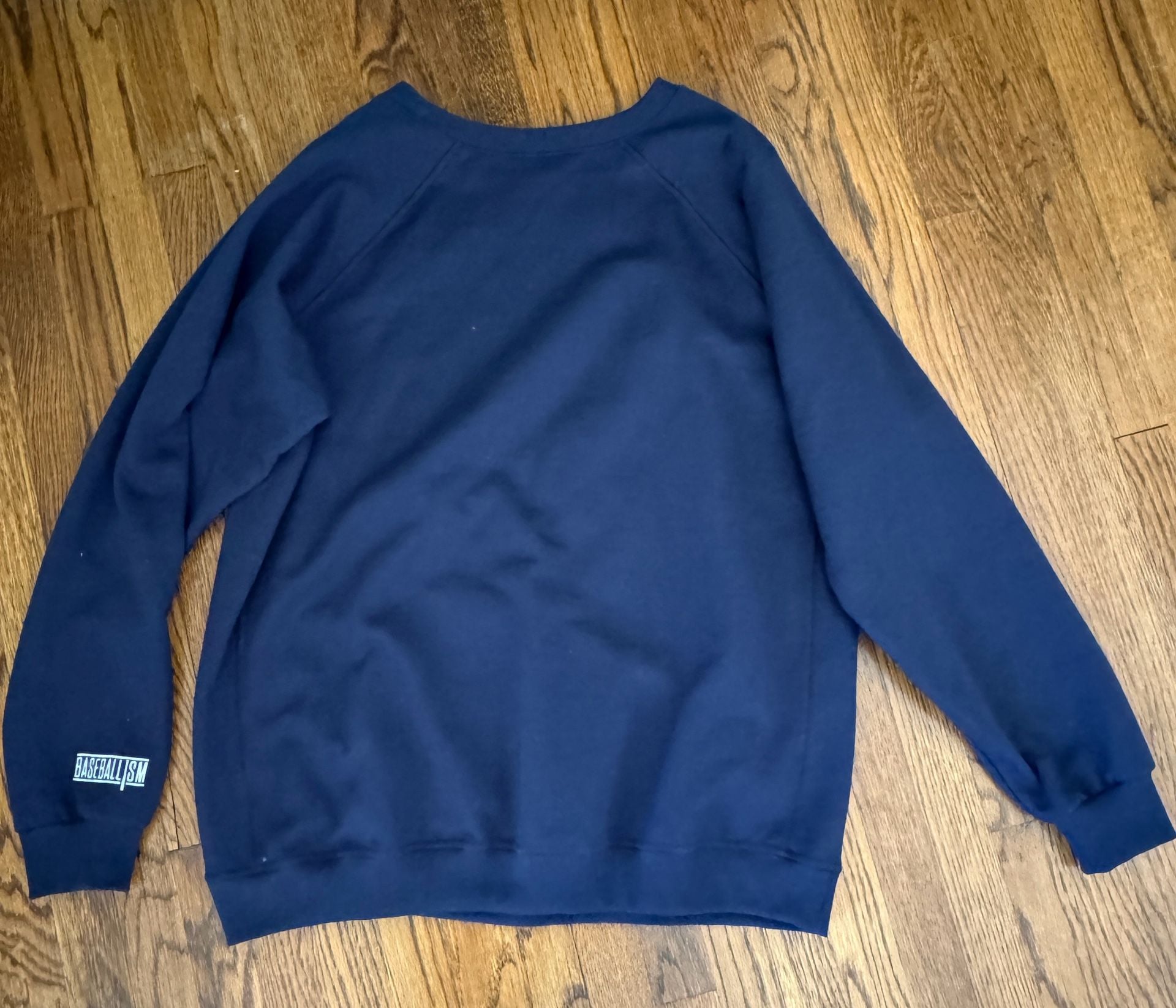 Baseballism Sweatshirt Size XL Blue Baseball Heart Pullover 3