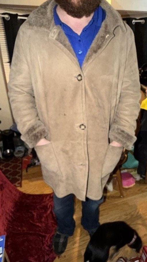 Sawyer of Napa Sheepskin Coat Beige Suede Shearling 2