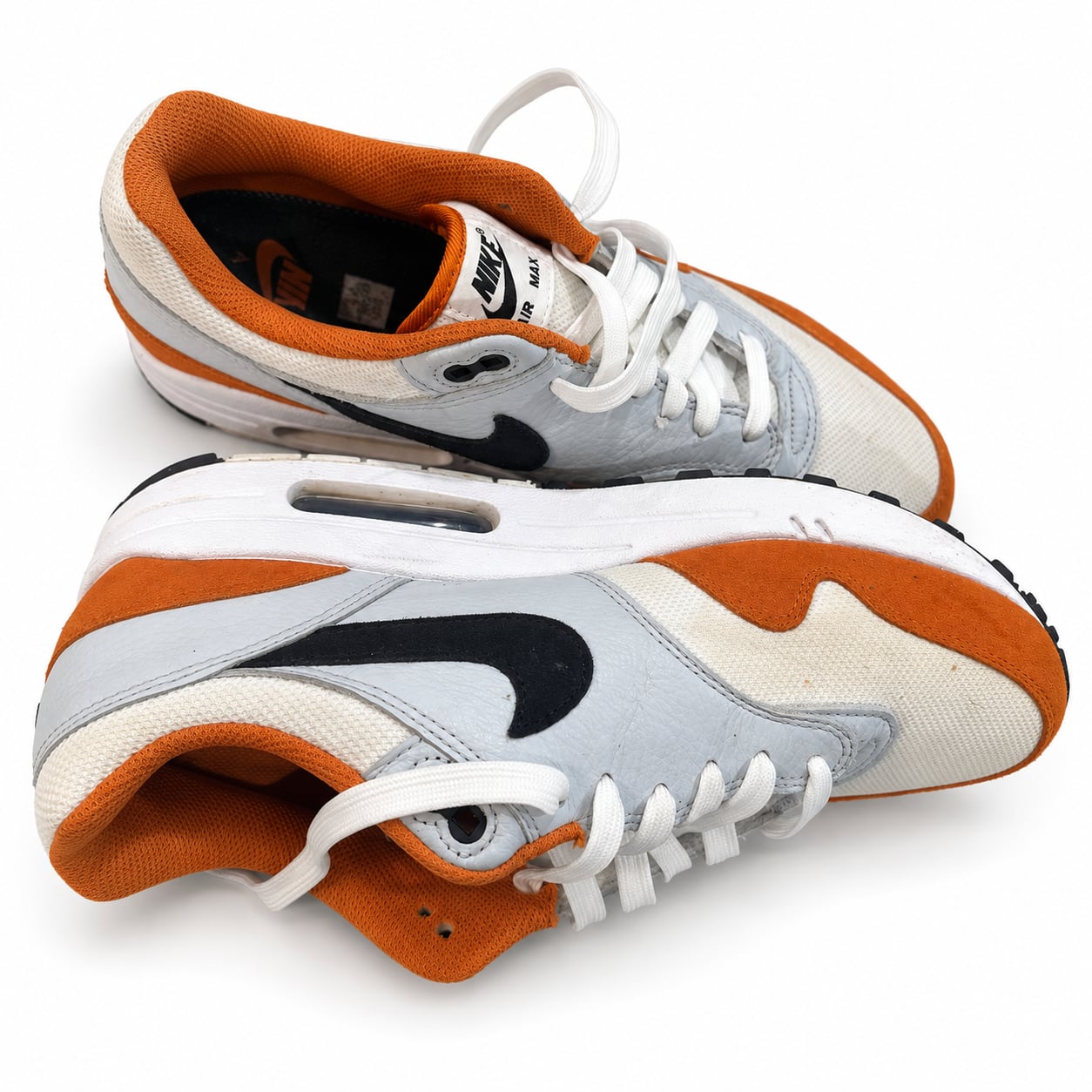 Nike Air Max 1 Monarch White Black Orange Sneakers 7