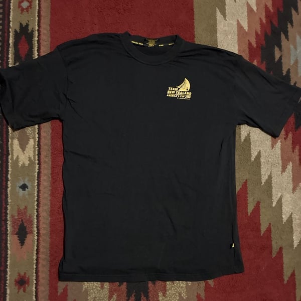 Team New Zealand America's Cup 2000 T-Shirt XL Black Cotton
