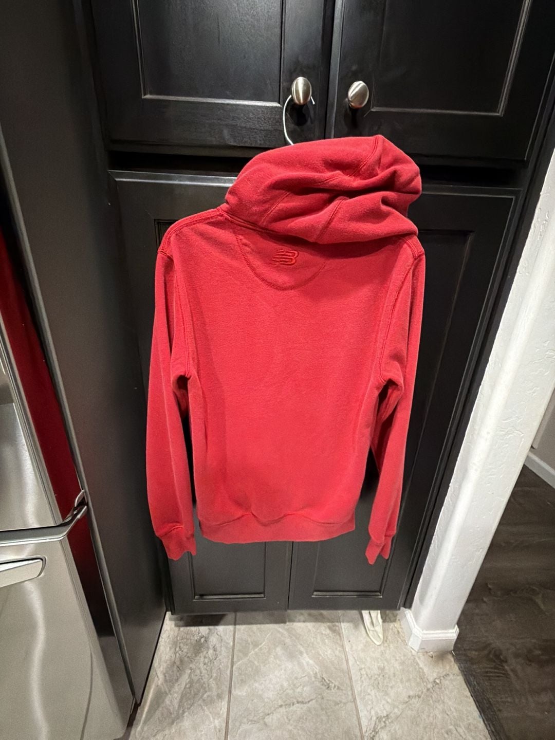 New Balance Hoodie Size L Red Logo Pullover Sweatshirt 5