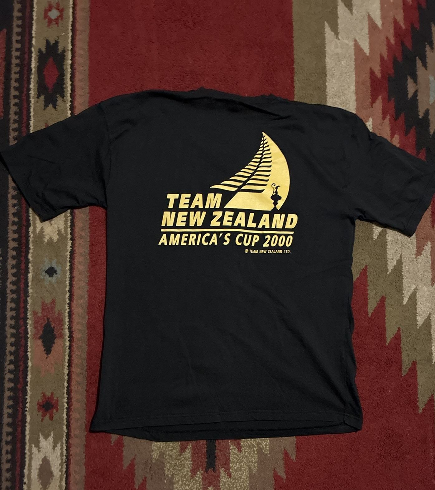 Team New Zealand America's Cup 2000 T-Shirt XL Black Cotton 6