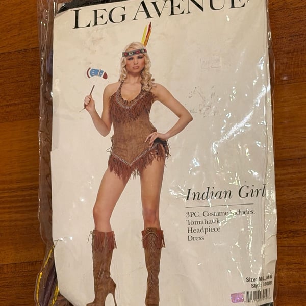 Leg Avenue Indian Girl Costume Size M/L 3Pc