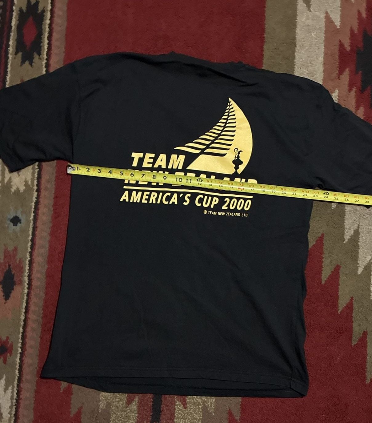 Team New Zealand America's Cup 2000 T-Shirt XL Black Cotton 7