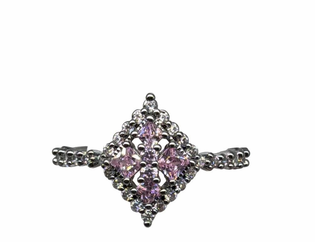 Bomb Party Kiss & Tell Pink Quartz CZ Size 7 Hematite 2