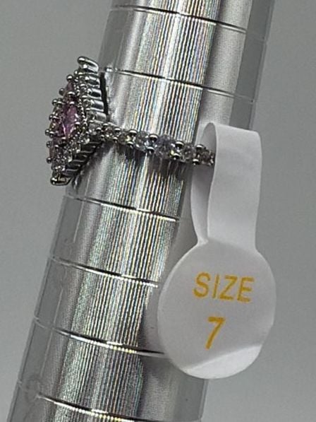 Bomb Party Kiss & Tell Pink Quartz CZ Size 7 Hematite 5