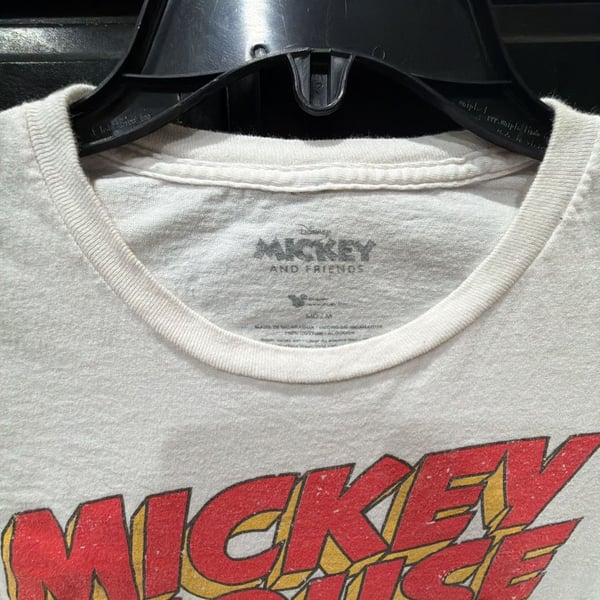 Disney Mickey And Friends T-Shirt Size M White Mickey Mouse Since 28