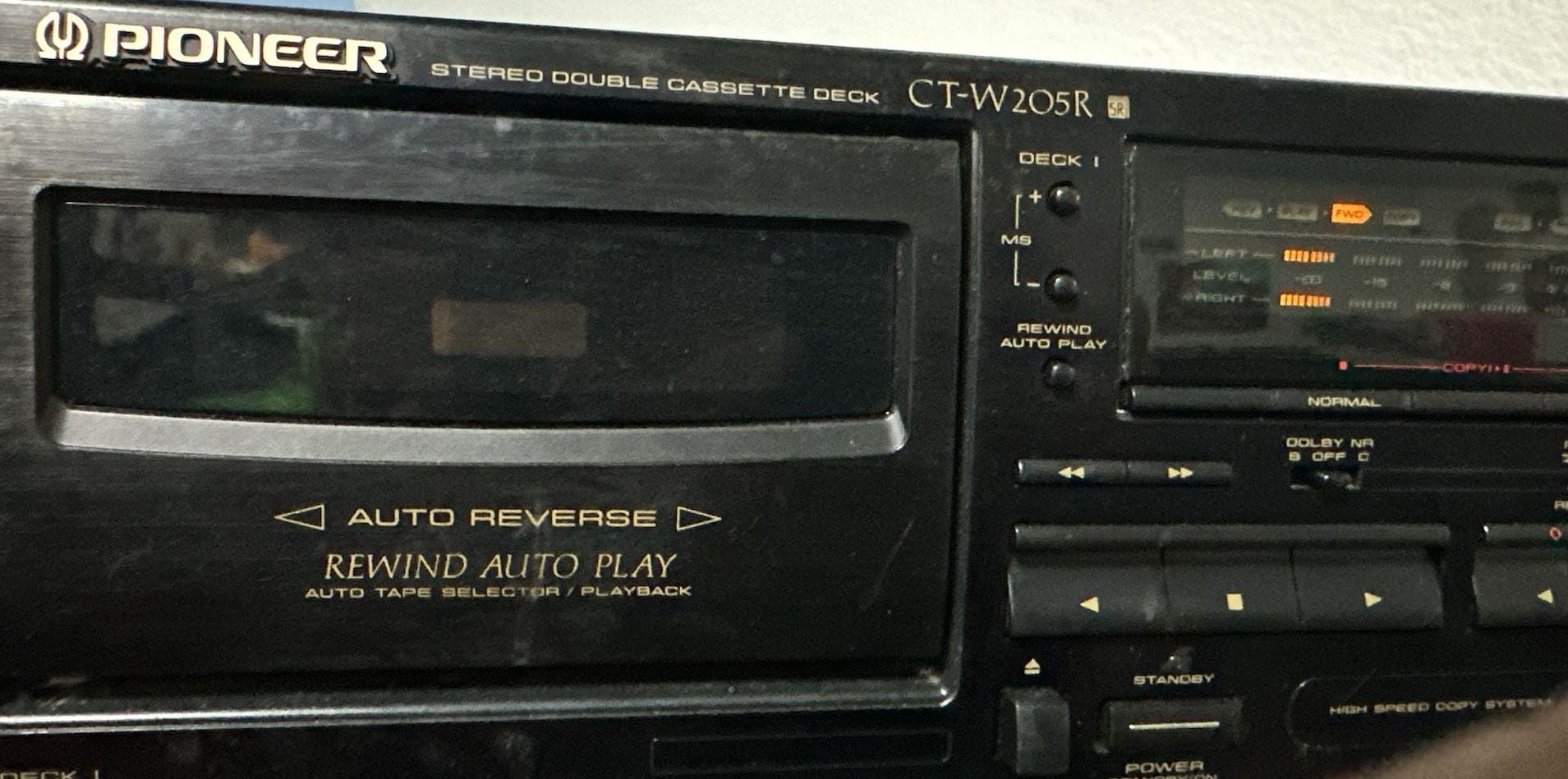 Pioneer CT-W205R Stereo Double Cassette Deck 6