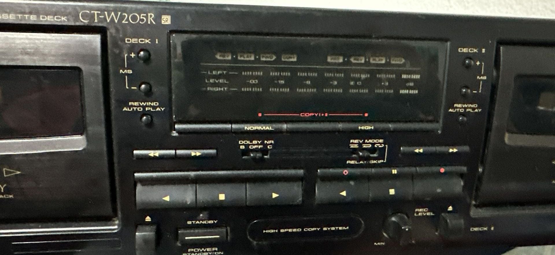 Pioneer CT-W205R Stereo Double Cassette Deck 9