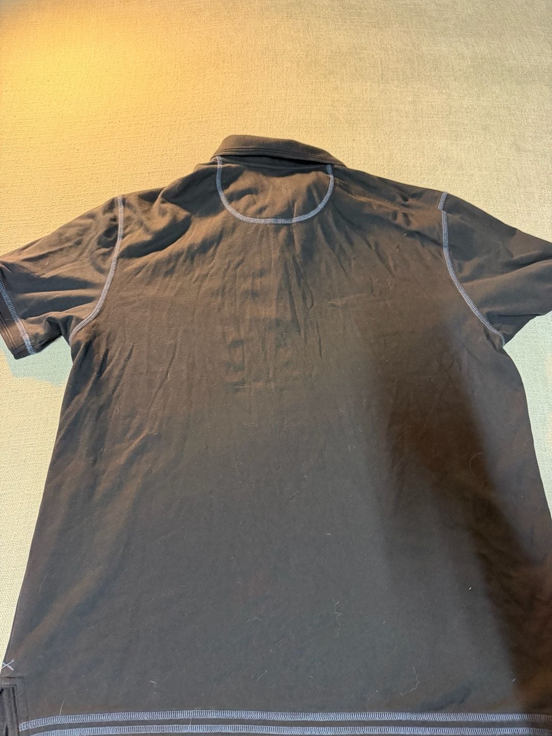 Tommy Bahama Denim Polo Shirt Size XL Black Contrast Stitching 8